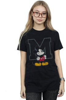Disney Dames/Dames M Mickey Mouse Katoenen Vriendje T-shirt (Zwart) - maat L