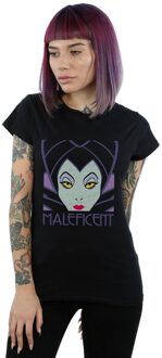 Disney Dames/Dames Maleficent Cropped Head Katoenen T-Shirt (Zwart)