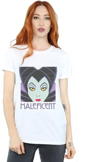 Disney Dames/Dames Maleficent Geknipt Hoofd Katoenen Vriendje T-shirt (Wit) - S
