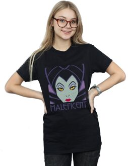 Disney Dames/Dames Maleficent Geknipt Hoofd Katoenen Vriendje T-shirt (Zwart) - 2XL