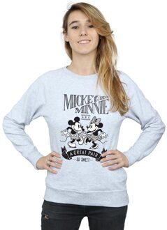 Disney Dames/Dames Mickey en Minnie Mouse Groot Paar Sweatshirt (Heide Grijs) - L