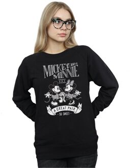 Disney Dames/Dames Mickey en Minnie Mouse Groot Paar Sweatshirt (Zwart) - maat L
