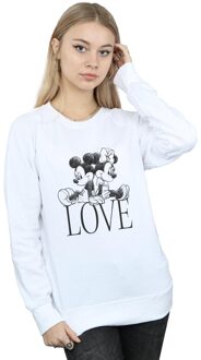 Disney Dames/Dames Mickey en Minnie Mouse Love Sweatshirt (Wit) - XL
