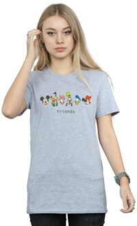 Disney Dames/Dames Mickey Mouse And Friends Katoenen Vriendje T-shirt (Sportgrijs) Lichtgrijs - 4XL