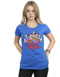 Disney Dames/Dames Mickey Mouse And Friends Kerst Katoenen T-Shirt (Koningsblauw)