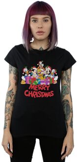 Disney Dames/Dames Mickey Mouse And Friends Kerst Katoenen T-Shirt (Zwart) - maat