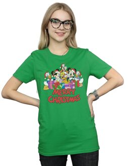 Disney Dames/Dames Mickey Mouse And Friends Kerstmis Katoenen Vriendje T-shirt (Iers Groen) - maat L