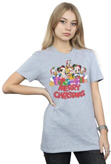 Disney Dames/Dames Mickey Mouse And Friends Kerstmis Katoenen Vriendje T-shirt (Sportgrijs) Lichtgrijs - XL
