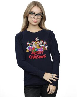 Disney Dames/Dames Mickey Mouse And Friends Kerstmis Sweatshirt (Marineblauw) Navy