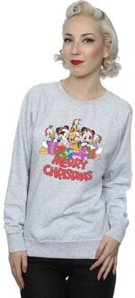 Disney Dames/Dames Mickey Mouse And Friends Kerstmis Sweatshirt (Sportgrijs) - maat L Lichtgrijs