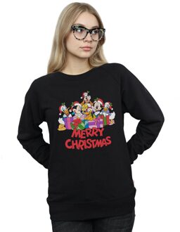 Disney Dames/Dames Mickey Mouse And Friends Kerstmis Sweatshirt (Zwart) - L
