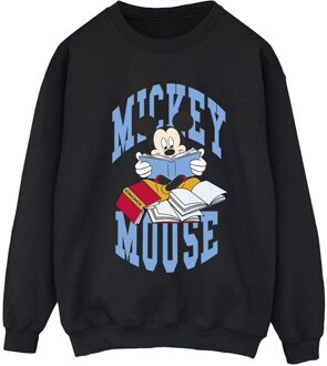 Disney Dames/Dames Mickey Mouse Boeken Lezen Sweatshirt (Zwart) - maat XL