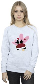 Disney Dames/Dames Mickey Mouse Car Print Sweatshirt (Sportgrijs) - maat 2XL Lichtgrijs