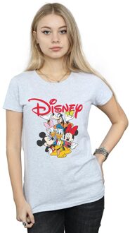 Disney Dames/Dames Mickey Mouse Crew Katoenen T-Shirt (Sportgrijs) Lichtgrijs