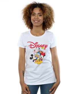 Disney Dames/Dames Mickey Mouse Crew Katoenen T-Shirt (Wit) - maat S