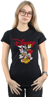Disney Dames/Dames Mickey Mouse Crew Katoenen T-Shirt (Zwart) - maat S