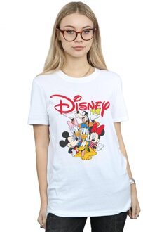 Disney Dames/Dames Mickey Mouse Crew Katoenen Vriend T-shirt (Wit) - 2XL
