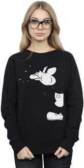 Disney Dames/Dames Mickey Mouse Cut Sweatshirt (Zwart) - XL