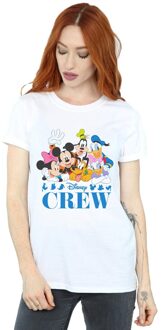 Disney Dames/Dames Mickey Mouse Disney Vrienden Katoenen Vriend T-shirt (Wit) - 3XL