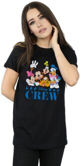 Disney Dames/Dames Mickey Mouse Disney Vrienden Katoenen Vriend T-shirt (Zwart) - maat