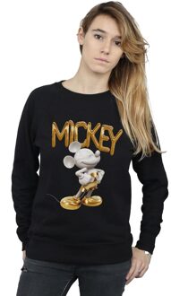 Disney Dames/Dames Mickey Mouse Gouden standbeeld Sweatshirt (Zwart)