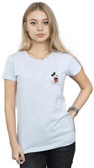 Disney Dames/Dames Mickey Mouse Kickin Retro Borst Katoenen T-Shirt (Sportgrijs) Lichtgrijs - XL