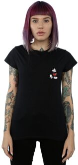 Disney Dames/Dames Mickey Mouse Kickin Retro Borst Katoenen T-Shirt (Zwart) - L