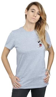 Disney Dames/Dames Mickey Mouse Kickin Retro Borst Katoenen Vriend T-shirt (Sportgrijs) Lichtgrijs - S