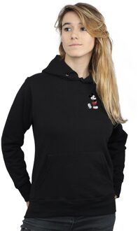 Disney Dames/Dames Mickey Mouse Kickin Retro Chest Hoodie (Zwart) - S