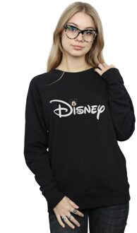 Disney Dames/Dames Mickey Mouse Logo Head Sweatshirt (Zwart)