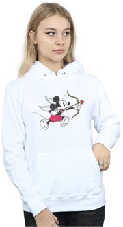 Disney Dames/Dames Mickey Mouse Love Cherub Hoodie (Wit) - XL