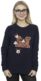 Disney Dames/Dames Mickey Mouse M Faces Sweatshirt (Marineblauw) - maat 2XL Navy