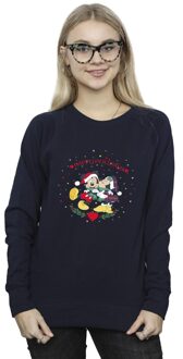 Disney Dames/Dames Mickey Mouse Mickey Minnie Kerstmis Sweatshirt (Marineblauw) Navy - L