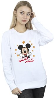 Disney Dames/Dames Mickey Mouse Sterren Sweatshirt (Wit)