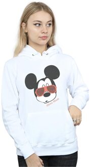Disney Dames/Dames Mickey Mouse Zonnebril Hoodie (Wit) - 2XL
