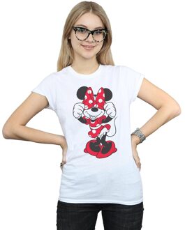 Disney Dames/Dames Minnie Mouse Boogogen Katoenen T-Shirt (Wit) - S