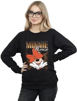 Disney Dames/Dames Minnie Mouse Bow Montage Sweatshirt (Zwart)