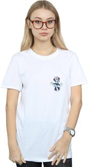 Disney Dames/Dames Minnie Mouse Dansende Borst Katoenen Vriend T-shirt (Wit) - 3XL