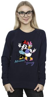 Disney Dames/Dames Minnie Mouse en Madeliefje Sweatshirt (Marineblauw) Navy