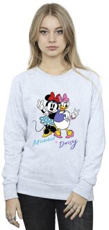 Disney Dames/Dames Minnie Mouse en Madeliefje Sweatshirt (Sportgrijs) - maat L Lichtgrijs