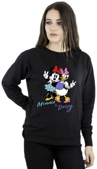 Disney Dames/Dames Minnie Mouse en Madeliefje Sweatshirt (Zwart) - maat L