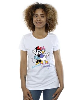 Disney Dames/Dames Minnie Mouse en Madeliefje T-shirt Katoen (Wit)