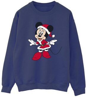 Disney Dames/Dames Minnie Mouse Kerst Sweatshirt (Marineblauw) - maat 2XL Navy