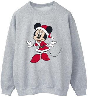 Disney Dames/Dames Minnie Mouse Kerst Sweatshirt (Sportgrijs) - maat 2XL