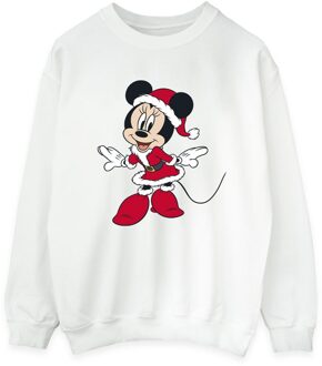 Disney Dames/Dames Minnie Mouse Kerst Sweatshirt (Wit) - 5XL