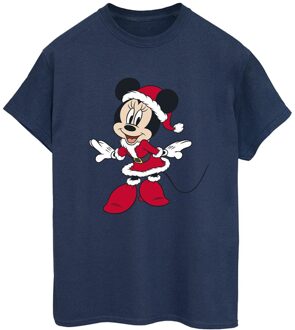 Disney Dames/Dames Minnie Mouse Kerst Vriendje T-shirt (Marine) - maat M Navy