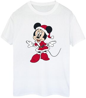 Disney Dames/Dames Minnie Mouse Kerst Vriendje T-shirt (Wit) - maat 5XL