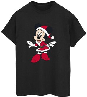 Disney Dames/Dames Minnie Mouse Kerst Vriendje T-shirt (Zwart) - 5XL