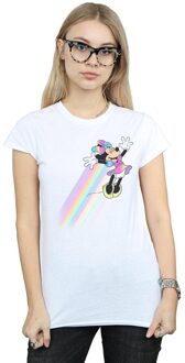 Disney Dames/Dames Minnie Mouse Whoosh Katoenen T-Shirt (Wit) - maat 2XL