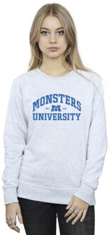 Disney Dames/Dames Monsters University Logo Sweatshirt (Sportgrijs) - maat M Lichtgrijs